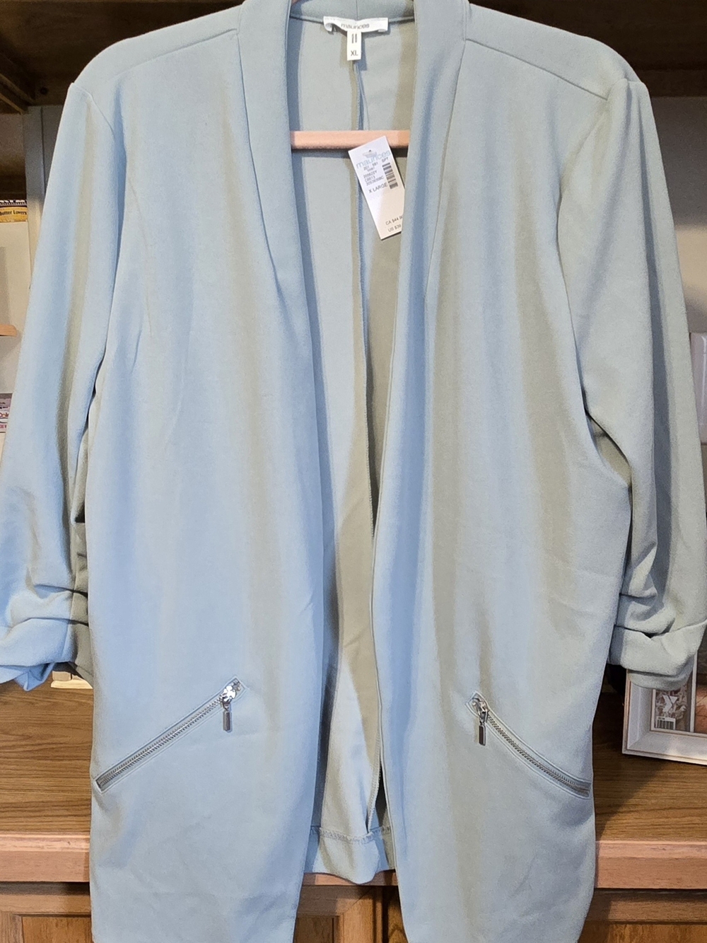 Maurices Light Blue Open-Front Blazer Jacket